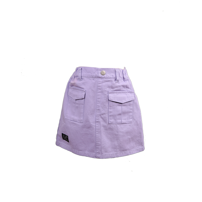 童裝馬卡龍紫褲裙